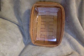 Longaberger 2000 Classic Stain Note Pen Pal Basket With Plastic Protector