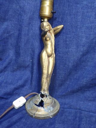 Vintage Art Deco Style Nude Lady Lamp For Repurpose