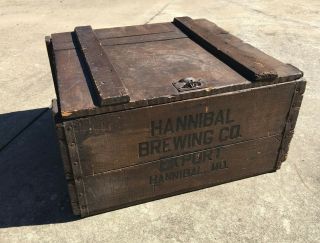 Vintage Hannibal Brewing Co.  Wood Box (1904 - 15) - Hannibal,  Mo - Rare