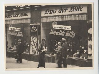 Germany 1930s Leipzig ??? Hat Fedora Store Front View Vintage Orig Photo /20523