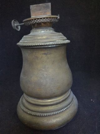 Vintage/Antique Brass Kerosene Oil Lamp w/ P & A Mfg Co Burner 2