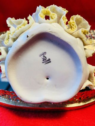 Vintage Dresden Miniature Porcelain Lace Lady Figurine 2