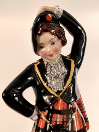 Radnor Bone China England Wee Lassie Macdonald Dancing Figurine Hand Painted