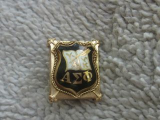 Vintage 1920 10k Solid Gold Alpha Sigma Phi Fraternity Pin Badge 2