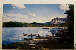 Oregon Or Paulina Lake Peak Volcano Crater Postcard Old Vintage Card View Postal
