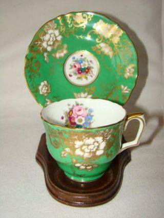 Lovely Vintage Bone China Teacup & Saucer Set,  Crown Staffordshire,  A14772