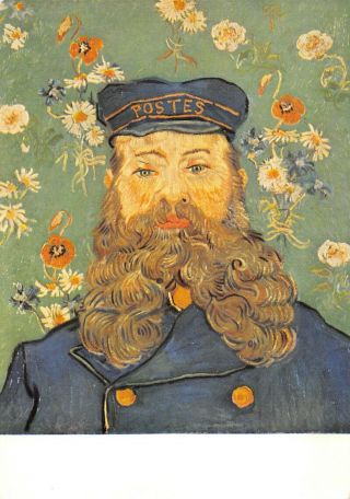 Vincent Van Gogh The Postman Roulin Vintage Art Postcard Unposted