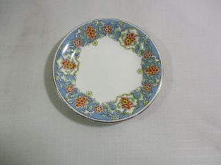 Vtg.  Maddock Blue Floral 3 " Butter Pat Porcelain Dish England