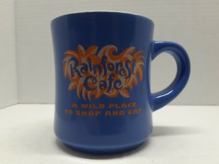 Authentic 1999 Rainforest Cafe A Wild Place To Shop And Eat Orange Coffee Mug