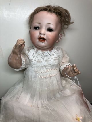 12” Antique Kestner Bisque Doll Germany Jdk 152 O/m Sleep Eyes Orig.  Wig Sc5