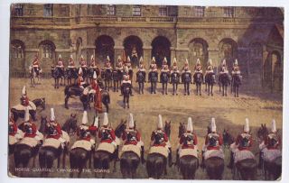 Mounted Horse Guards British Soldier Vintage Military Art Postcard