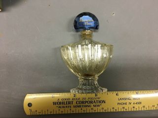Vintage Guerlain Shalimar Perfume Baccarat Bottle Paris Blue Stopper