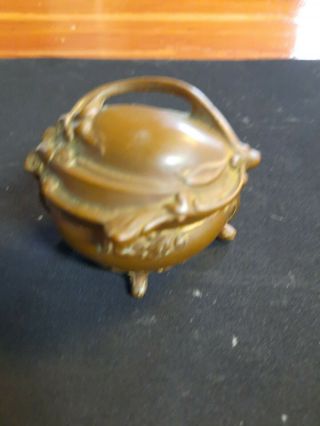 Antique Art Nouveau B&w - Brainard Wilson Casket Trinket Box Ornate 126