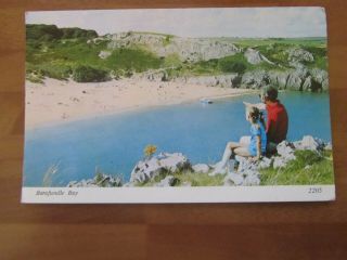 Wales Barafundle Bay Saundersfoot Old Postcard