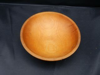 Vtg Tree Spirit Handmade Round Wooden Bowl 11 " X 10 "