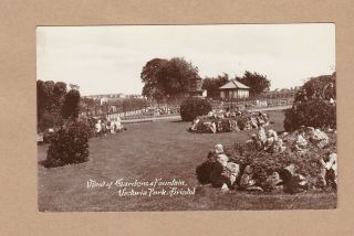 Great Old Card Victoria Gardens & Fountain Cotham Bristol Around 1910