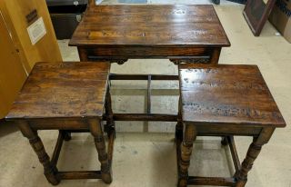 Vintage 3 - Piece Wooden Nesting Tables