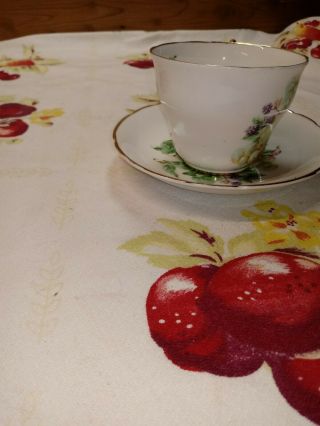 Vintage Regency Bone China Fruit /Gold Tea Cup & Saucer Made in England 2