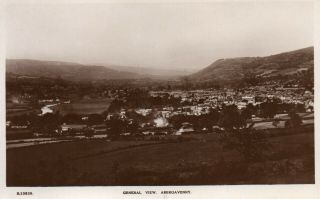 Old R.  P.  Postcad Of " General View Of Abergavenny ",  17/3/30 Written On The Back.