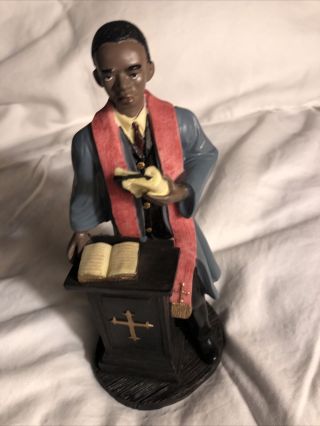 Rare Vintage African American Black Preacher Pastor Porcelain Figure Statue
