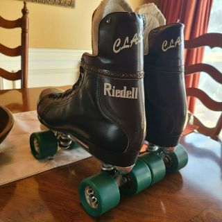 Vintage Riedell 166 Classic Old School Roller Skates - Mens Size 13 3