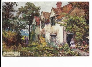 Jotter Postcard - Old Cottages,  Wembley Park,  Middlesex.  Tuck Oilette No 7128.