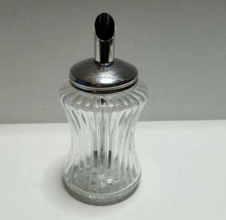 Vintage Stoha Glass Sugar Pour,  Made In Germany,  Retro Sugar Dispenser With Lid