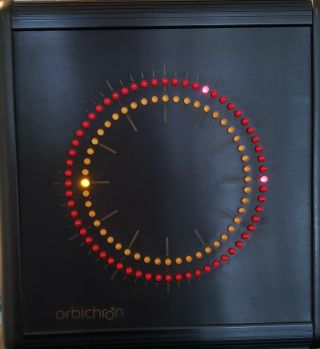 Vintage Rare Orbichron 1982 Electronic Led Analog Clock