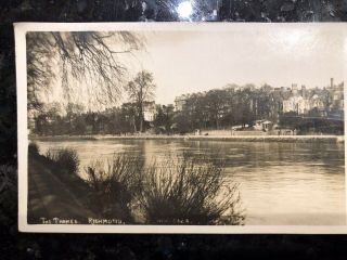 Rare Old Postcard Thames At Richmond