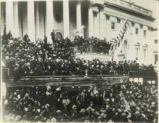 1929 Press Photo Photo Of President Abraham Lincoln Giving Inauguration Address