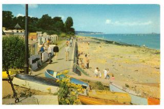 Lane End: Beach,  Bembridge,  Isle Of Wight,  England Rare Vintage Postcard