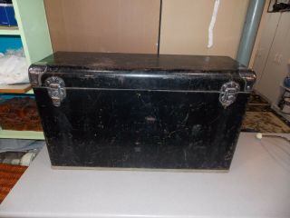 Vintage Model A T Curved Back Luggage Trunk Potter Mfg.  Chevy Dodge Plymouth