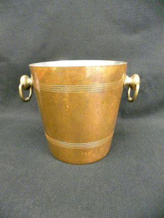 Rare Vintage French E.  Dehillerin Paris Copper 8 " Ice Bucket With Handles