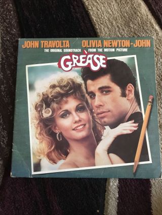 Grease The Movie Soundtrack Vintage Vinyl Record Album Stereo 1978,  Rso