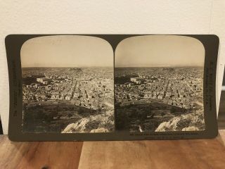 Stereoview Photo Card View Of Classic Athens From Lycabettus Hill,  Greece,  1901