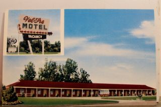 Kansas Ks Pittsburg Vel Fre Motel Postcard Old Vintage Card View Standard Postal
