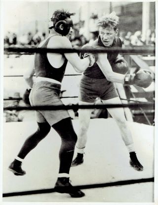1927 Press Photo Welterweight Boxer Ace Hudkins Training For Joe Dundee Fight