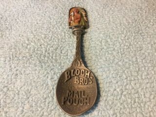 Franklin Country Store Pewter Spoon Bloch Bros,  Mail Pouch