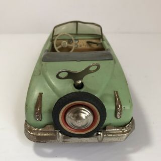 Vintage Distler Packard Tin Wind - Up Toy Car 1950 ' s US - Zone Germany Green 2