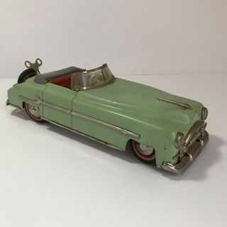 Vintage Distler Packard Tin Wind - Up Toy Car 1950 ' s US - Zone Germany Green 3