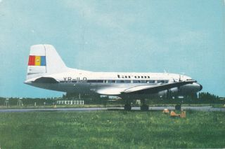 Romania,  1990,  Vintage Greeting Postcard - Il - 14 Airplane,  Tarom Airlines