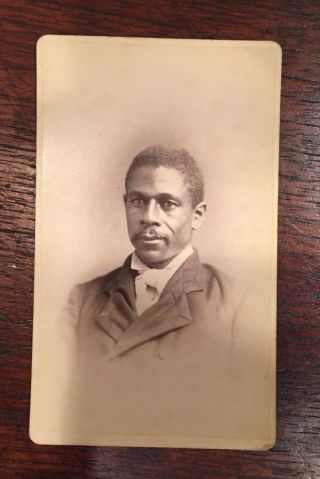 Cdv Of African - American Man—wonderful Portrait