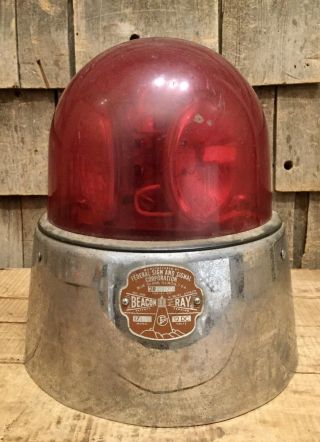 Vintage Federal Sign Signal Beacon Ray Fire & Rescue Oscillating Light Model 17