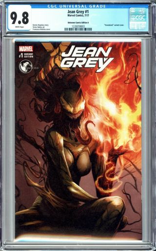 Jean Grey 1 Venomized Variant Unknown Comics Edition A Cgc 9.  8 Nm/mt Phoenix