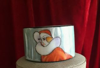 Art Deco Noritake Porcelain Napkin Ring Hand Painted With Lady
