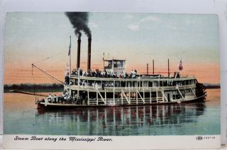 Scenic Mississippi River Steam Boat Postcard Old Vintage Card View Standard Post