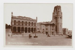Old Real Photo Card Bristol University Wills Tower Art Gallery C 1925