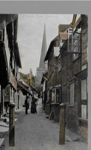 Church Lane Ledbury - Old Unposted Postcard Tilley 