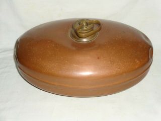 Heavy Oval Copper Antique Bedwarmer Bed Warmer