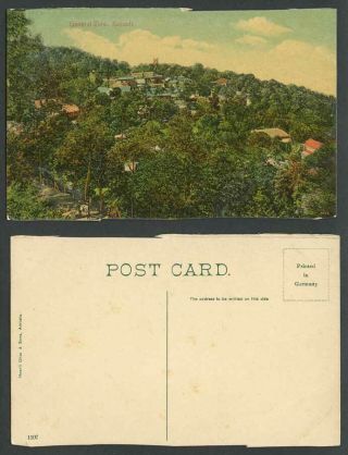India Old Colour Postcard Kasauli General View Panorama Church Street Road Scene
